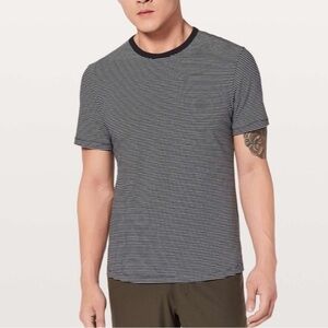 Lululemon Men’s 5 Year Basic Tee Yachtie Stripe Black And White T-shirt